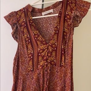 Bacio midi red printed dress